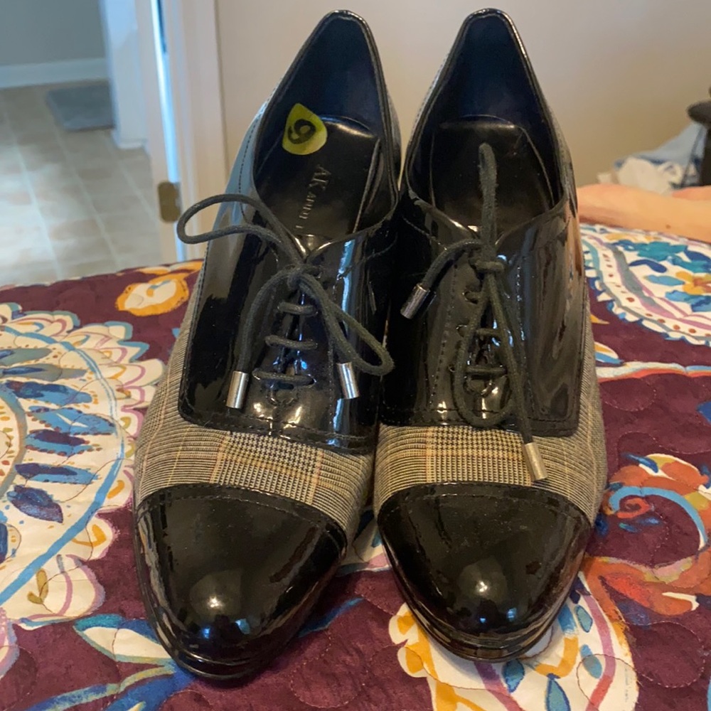 Anne Klein Menswear Inspired Heeled Booties